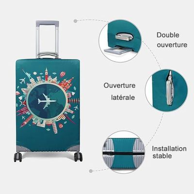 Housse Protection Valise PVC Transparent 30 Pouces - Élastique, Imperméable Avec Étiquettes Bagage