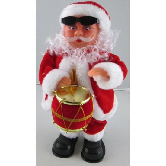 Pere Noel Electrique Automate Anime De Noel Musical Avec Tambour Achat Vente Automate Et Personnages Plastique Et Velours Cdiscount