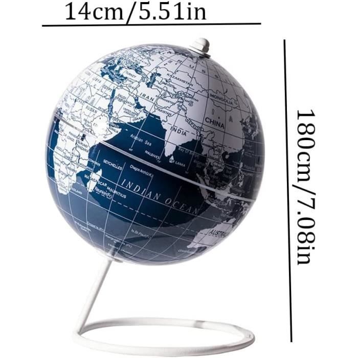 Globe Terrestre Décoratif 14 Cm-5.5 Mini Globe Décoratif Avec
