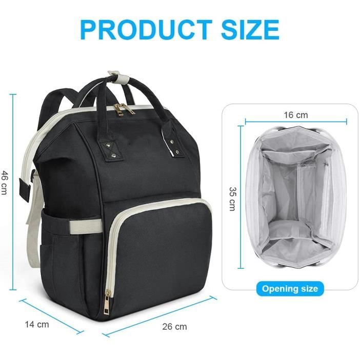 Sacs a Dos a Langer pour Bebe Sac a Dos a Langer Bebe Sac a Dos Maternite Sac de Voyage Multifonction Sac a Dos Bebe Sac Noir Cdiscount Puericulture Eveil bebe