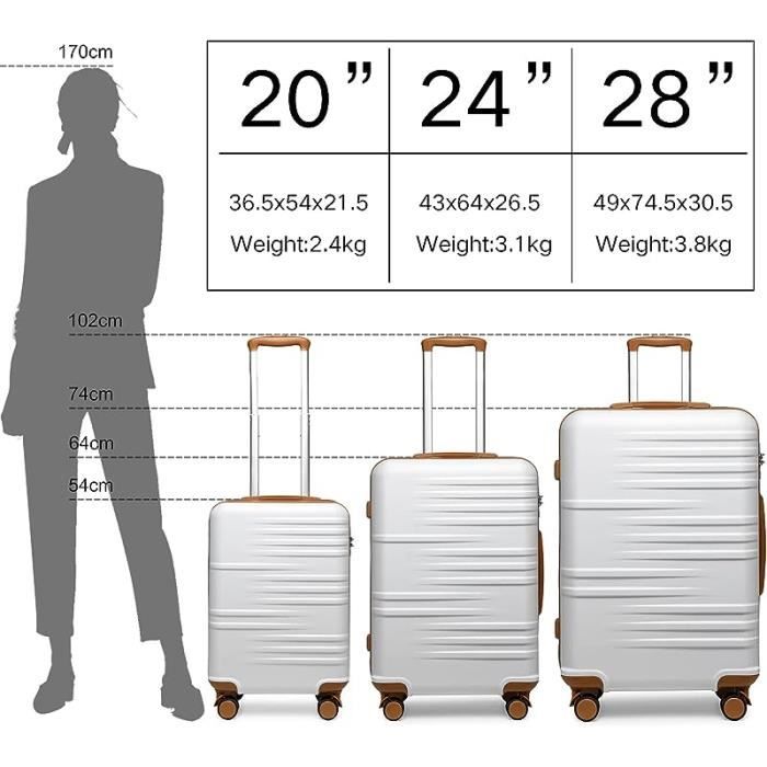 Harnais Valise 5 x 200 cm + Cadenas Valise TSA à combinaison + étiquette Valise  Tableau Nom - Kit de 3 pièces pour bagages et valise : : Mode
