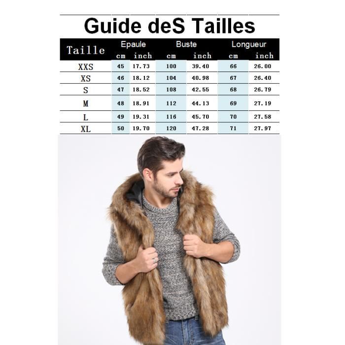 Gilet fourrure homme sales