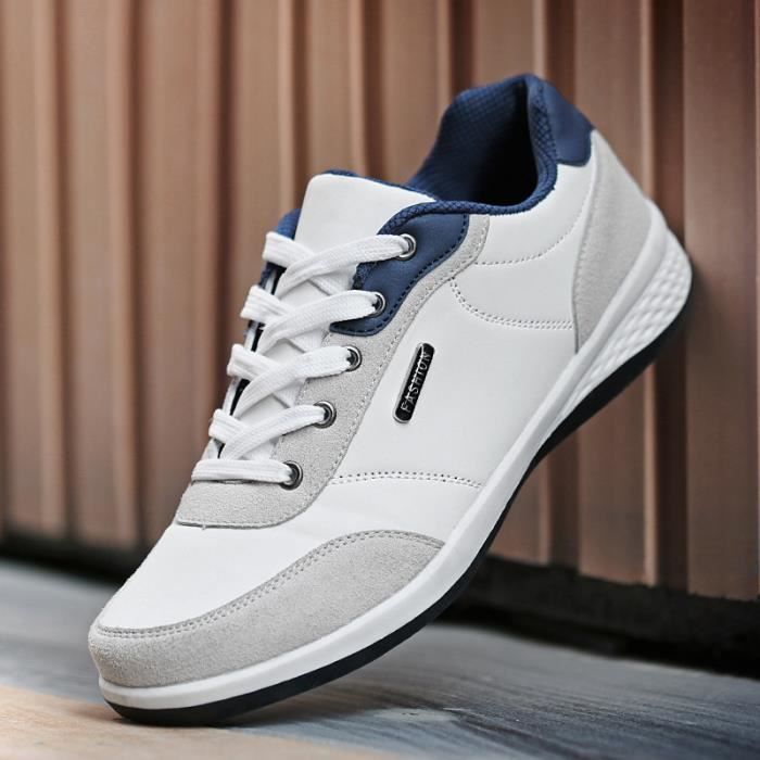 Chaussure Homme - LEOCLOTHO - Blanc - Confortable - Sport - Running