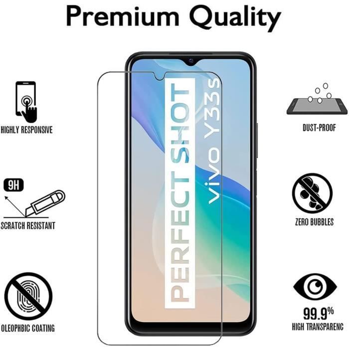 Coque Transparente + Verre Trempé Pour Vivo Y21 / Y21S / Y33S - Anti-choc, Anti-rayures - Neuf