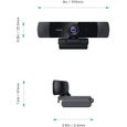 Aukey Webcam résolution d'enregistrement 1080p/30 fps Full HD avec microphone stéréo, pour chat vidéo et enregistrement-2