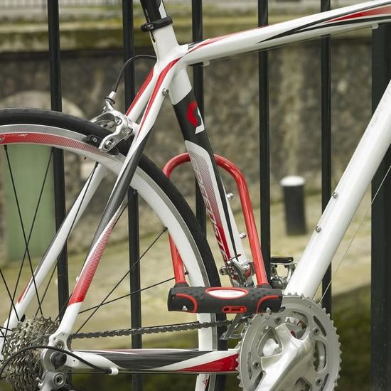Antivol Vélo U Master Lock - Cadenas à Clé Sécurisé Pour Vélos Et VAE | Support Universel Inclus