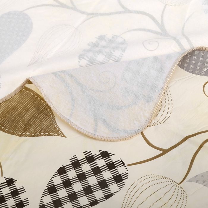 KP HOME Nappe rectangulaire en PVC imperméable, 200 x 140 cm, motifs lignes de tableau de bord modernes, faciles à nettoyer, en vinyle et en plastique, beige crème