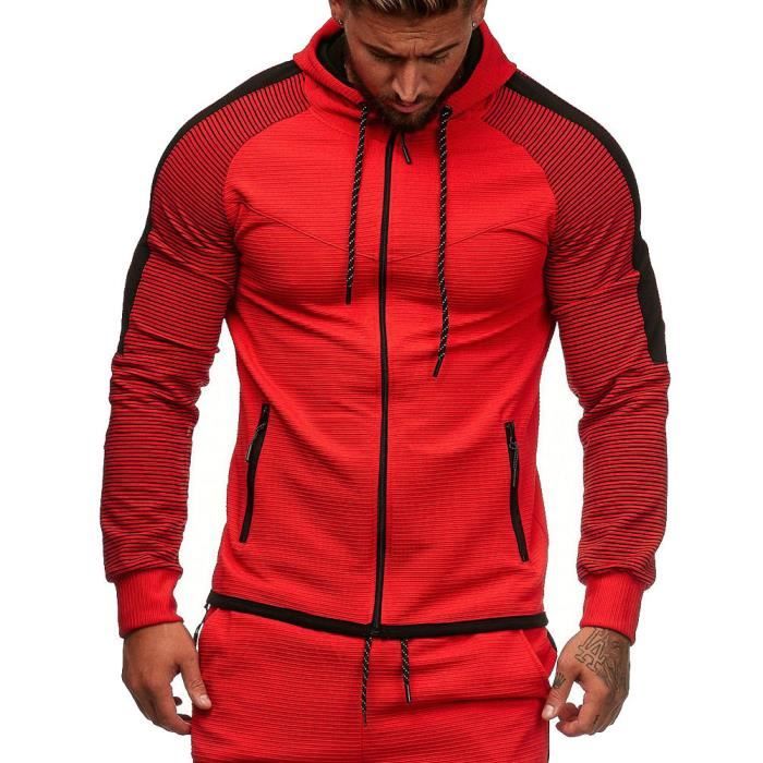 Ensemble jogging homme Survêtement 1121 rouge