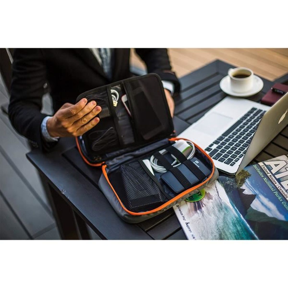 téléphone Portable BOJLY Cable Organizer Bag Sac de Rangement étanche pour Tablette de Rangement pour câble de Charge Tablette iPad 