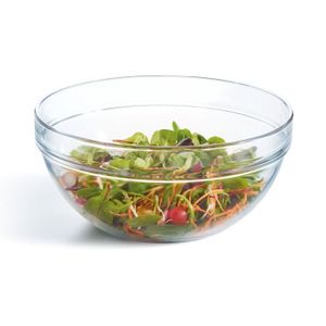 Saladier rond en verre Crystal