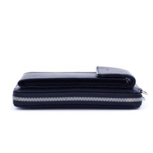 Portefeuille Femme Cuir Véritable Avec Bandoulière – Petit Sac Téléphone Élégant Zippé Multi-Poches