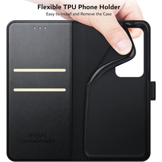 HUOUH Coque Pour Xiaomi 15 Ultra Avec RFID Blocage Etui à Rabat En Cuir