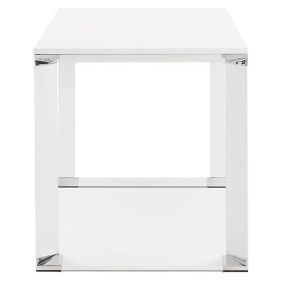 Petit Bureau Droit Design Xline En Bois Blanc 140x70 Cm Achat Vente Bureau Petit Bureau Droit Design Xli Soldes Sur Cdiscount Des Le 20 Janvier Cdiscount