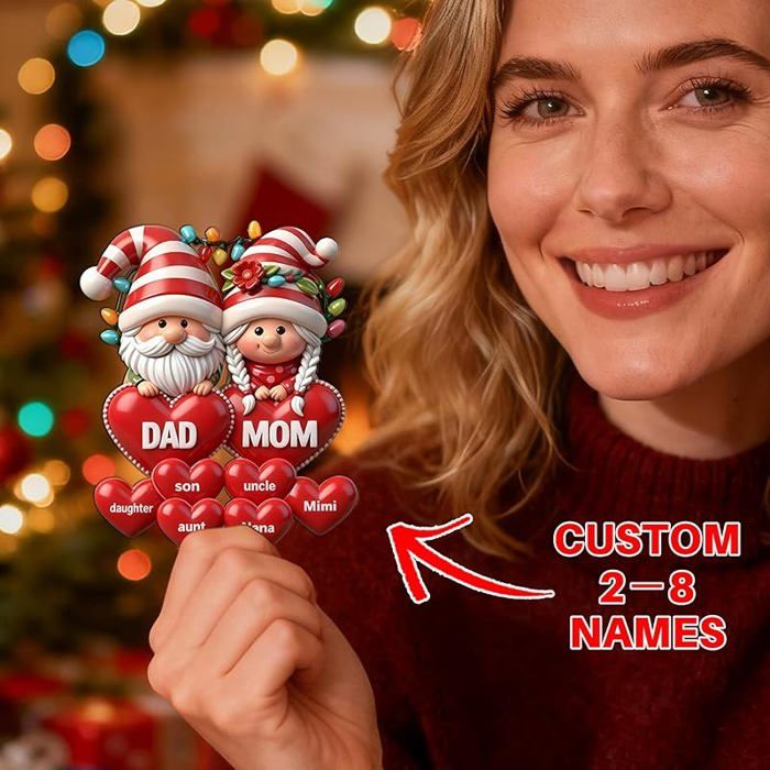 Aimant Frigo Personnalisé Noël - Magnets Décoratifs Festifs Avec Nom - Décoration De Fête Pour Cuisine