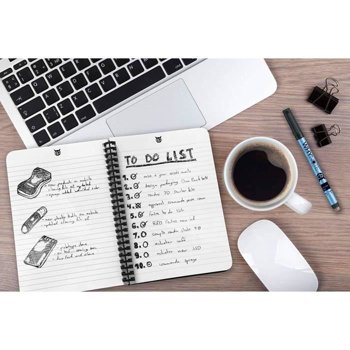 Bloc-notes intelligent réutilisable, bloc-notes effaçable avec stylo, gril  effaçable, mémo gratuit, tableau blanc, agenda portable, bloc-notes vierge  de bureau, A5 - AliExpress