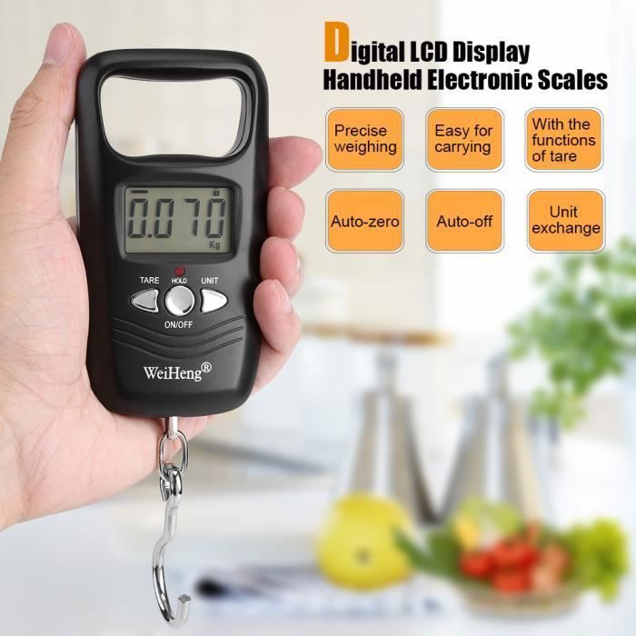 Mini Balance Numérique Portable 25 Kg / 5 G - Balance De Poche Avec écran LCD - Pour Cuisine, Voyage, Pêche - Fonction Lb/kg