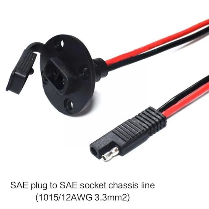 Câble d'extension SAE à SAE 10 AWG, connecteur SAE à déconnexion