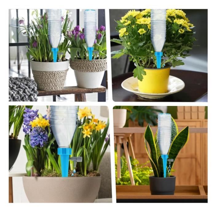 Kit Goutte à Goutte Automatique KUMSODE - 48 Pièces Pour Arrosage Plantes Avec Bouteilles, Idéal Vacances & Intérieur