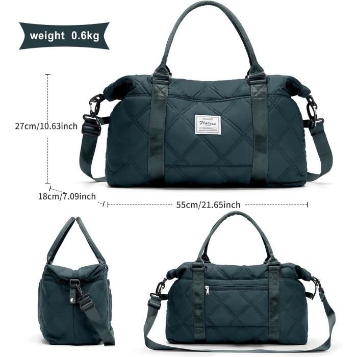 Sac De Voyage Femme Sac De Sport Weekend Format De Séparation Sec Et Humide Duffle Bag Sac De