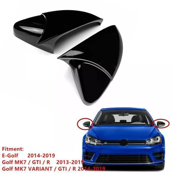 Coque Rétroviseur Droit Noir Brillant Pour Volkswagen Amarok (Depuis 2010) - Compatible Réf. 7E1857528GC9X