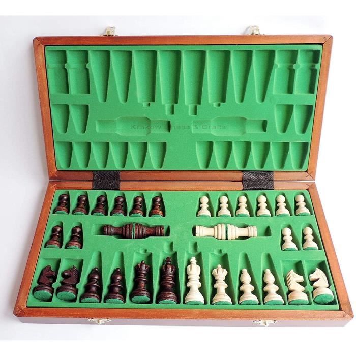 Pièce d'échecs internationale en bois 54mm, Puzzle... – Grandado