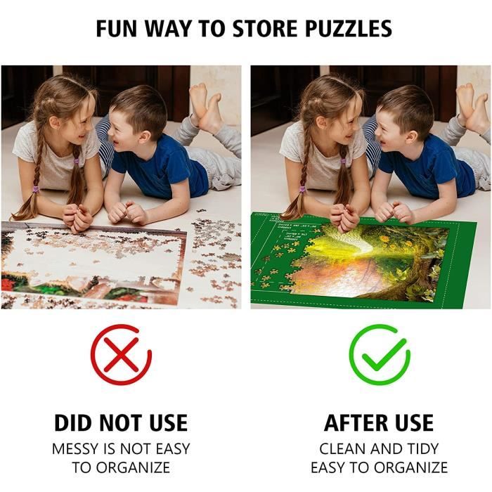 Tapis Puzzle 1500 Accessoires pour Puzzles, Tapis de Rangement pour Puzzle  Adulte, Puzzle Roll up Mat