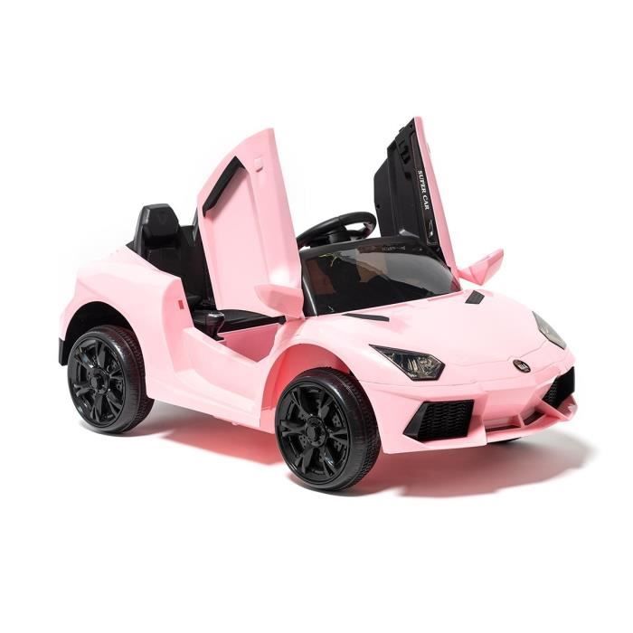 Voiture électrique Lamborghini SIAN pour enfants 3-8 ans avec télécommande  2.4G, lecteur MP3 et USB - Rose - Cdiscount Jeux - Jouets