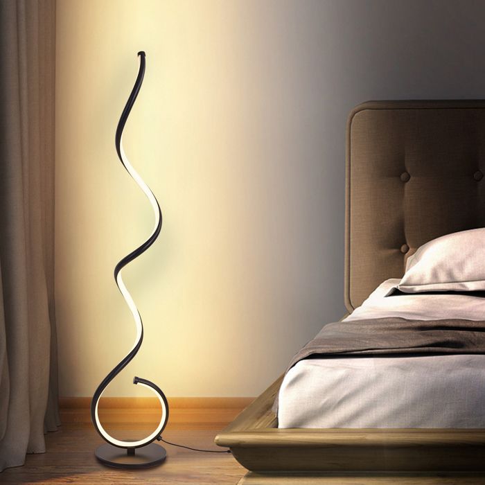 JDKC- Lampadaire LED Spiral Design Avec Télécommande Gradable En Continu Lampadaires Hauts Lampes Sur Pied Modernes Pour Salon, Chambre à Coucher ( Color : White