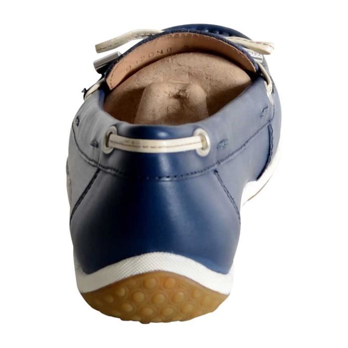 Mocassin Femme Geox Cuir Marron Taille 38 - Confort, Semelle Respirante, Neuf Sans Emballage