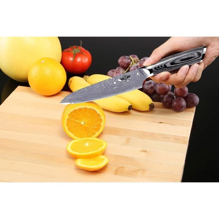 Couteaux À Fruits Et À Légumes Couteau Paring Couteau À Fruits Couteau De  Cuisine Acier Inoxydable Avec Boîte-Cadeau[H5] - Cdiscount Maison