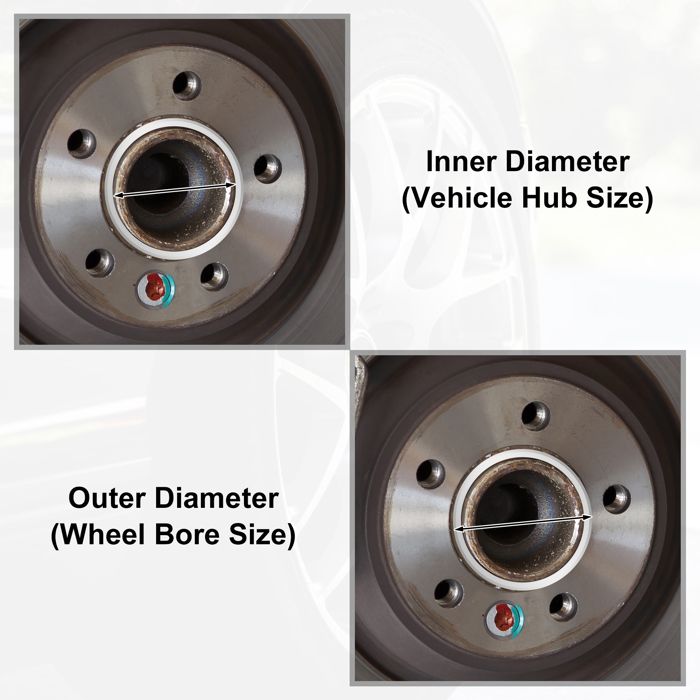 4 Bagues De Centrage 56.1 à 73.1 Mm - Alliage Aluminium - Pour Jantes Et Moyeu Voiture - X AUTOHAUX