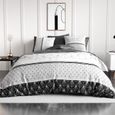 Parure de lit housse de couette avec taie d'oreiller 100% Coton 57 fils Casta 240x260 cm-0