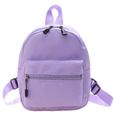 Violet - Mini sacs à dos tendance en Nylon pour femmes, petits sacs'école blancs décontractés pour adolescent-0