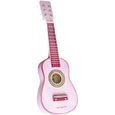 Guitare jouet rose - New Classic Toys - A partir de 2-3 ans - 6 cordes métalliques-0