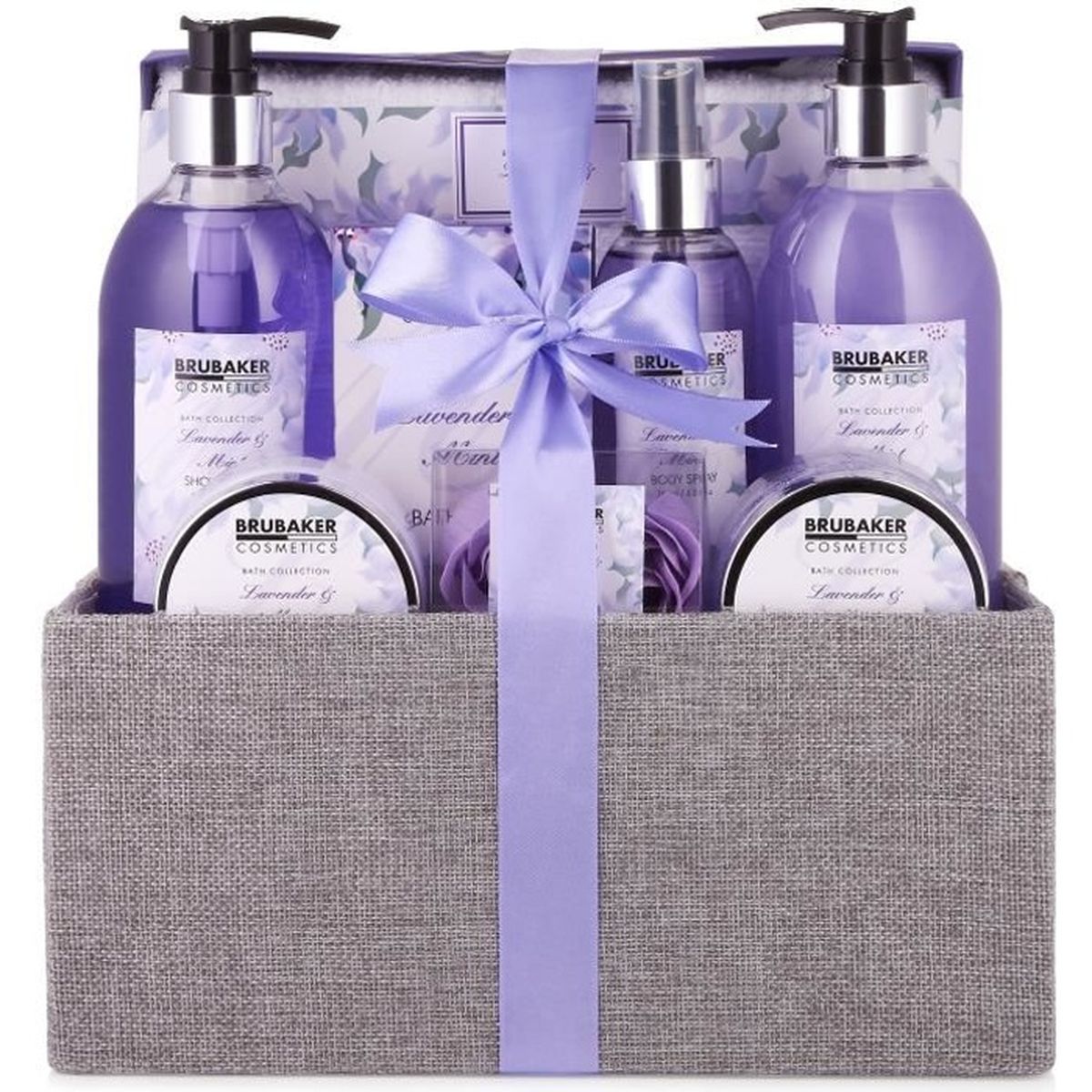 BRUBAKER Cosmetics - Coffret de bain & douche - Lavande/Menthe - 12 ...