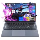 FUNYET PC Portable 16"FHD ,Core I5-8210Y(Jusqu'à 3,6 GHz), 16Go RAM DDR4 512Go SSD, Win11PRO Ordinateur Portable aver Clavier Rétroéclairé