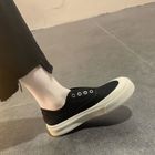 Baskets femme REMYCOO - Grosse tête - Chaussures en toile à semelles épaisses - Noir