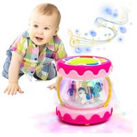 Jouet pour bébé 12-18 mois Carrousel de Projecteur tournant Jouet lumineux avec musique, jouet éducatif précoce pour tout-petit