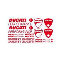 Stickers Ducati performance Ref: MOTO-017 Rouge