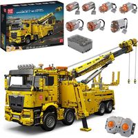 Blocs de construction camion de pompiers motorisé Mould King 17028 - Jaune - 4883 pièces