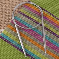 MOO 11 Pièces En Acier Inoxydable Aiguille Circulaire Outils À Tricoter Accessoires D'Artisanat Au Crochet 16,9 `` (43 Cm)