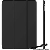 Coque Smart Noir pour Apple iPad 9.7 Pouces 2018 2017 Etui Folio Ultra fin avec Stylet Toproduits®