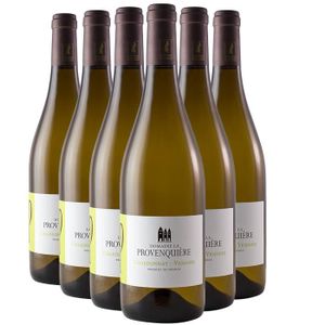 VIN BLANC Pays d'Oc Chardonnay Viognier Blanc 2022 - Lot de 