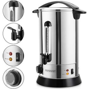 Arebos St/érilisateur et distributeur de boissons chaudes et de st/ériliser vos bocaux de confiture 28 L 1800 W inclus Minuterie et Thermostat Marmite et grille m/étallique
