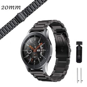 BRACELET MONTRE CONNEC. Bracelet pour Samsung Galaxy Watch4 44mm 40mm / Galaxy Watch4 Classic 46mm 42mm Bracelet en Acier Inoxydable Métal Remplacement noir