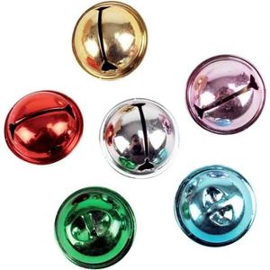 10 PCS color/és Mini Jingle Bells de No/ël Grelots en m/étal pour Collier pour Chien Pet Supplies Couleurs Assorties 20MM