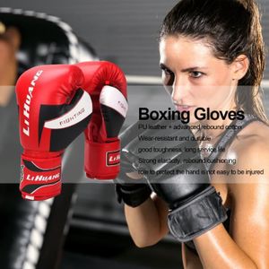 GANTS DE BOXE Gants de boxe-Gants d'entrainement de Boxe, Gants de Combat de Boxe,pour MMA Muay Thai Kickboxing Sparring 6OZ 8OZ 10OZ 12OZ