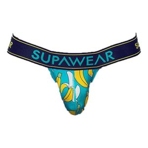 STRING - TANGA Supawear - Sous-vêtement Hommes - Jockstrap Homme - Sprint Jockstrap Bananas - Bleu - 1 x