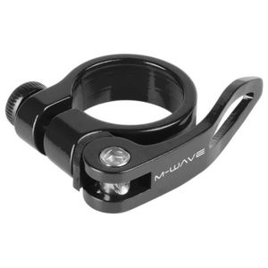 Collier De Selle M-Wave Clampy - Fixation En Aluminium Noir Pour Tige De Selle 31.8 Mm - Taille Unique - Avec Vis à Six Pans