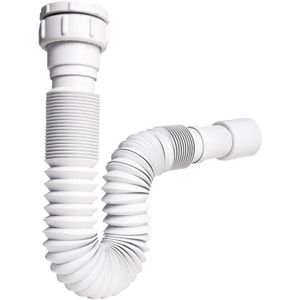 SIPHON DE LAVABO Siphon extensible ABS blanc. Siphon compatible pour lavabo, bide. Siphon avec entrée 1-4 ou 1